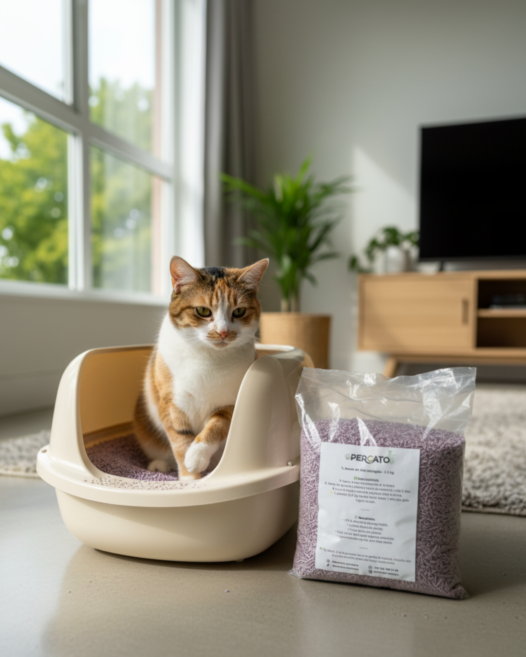 ARENA DE TOFU PERCATO - LAVANDA PREMIUM 2,5 KG